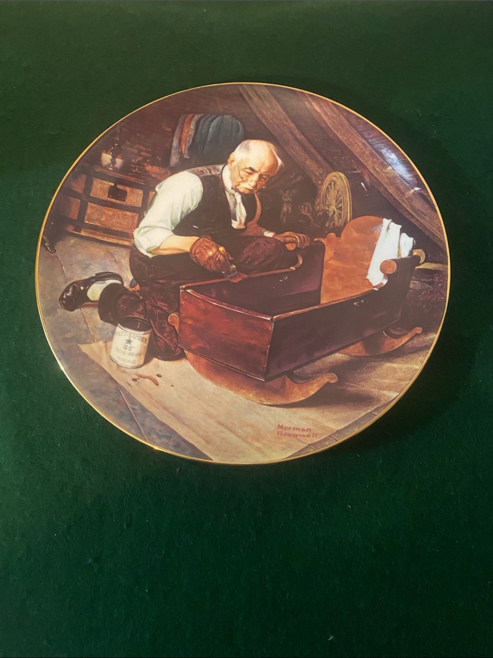 Grampa's Gift by Edwin M Knowles China Co. Collectable Plate ( B1 )